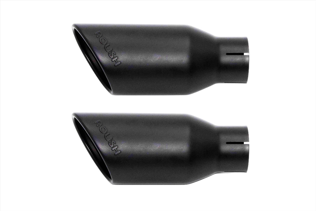 Roush 15-24 Ford F-150 5.0L 4in Black Exhaust Dual Tips - Pair - 422318