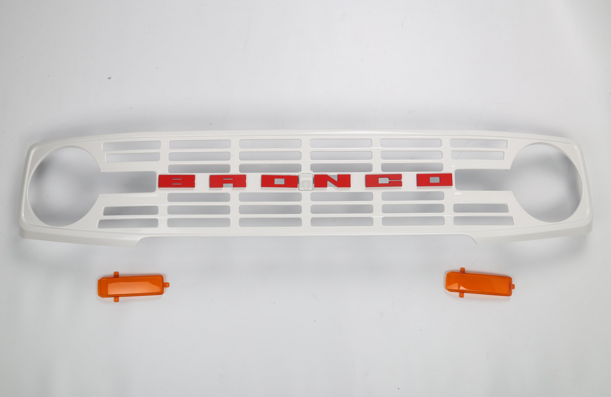Raptor Racing Gold Series - 21+ Ford Bronco Retro Grille Gloss White