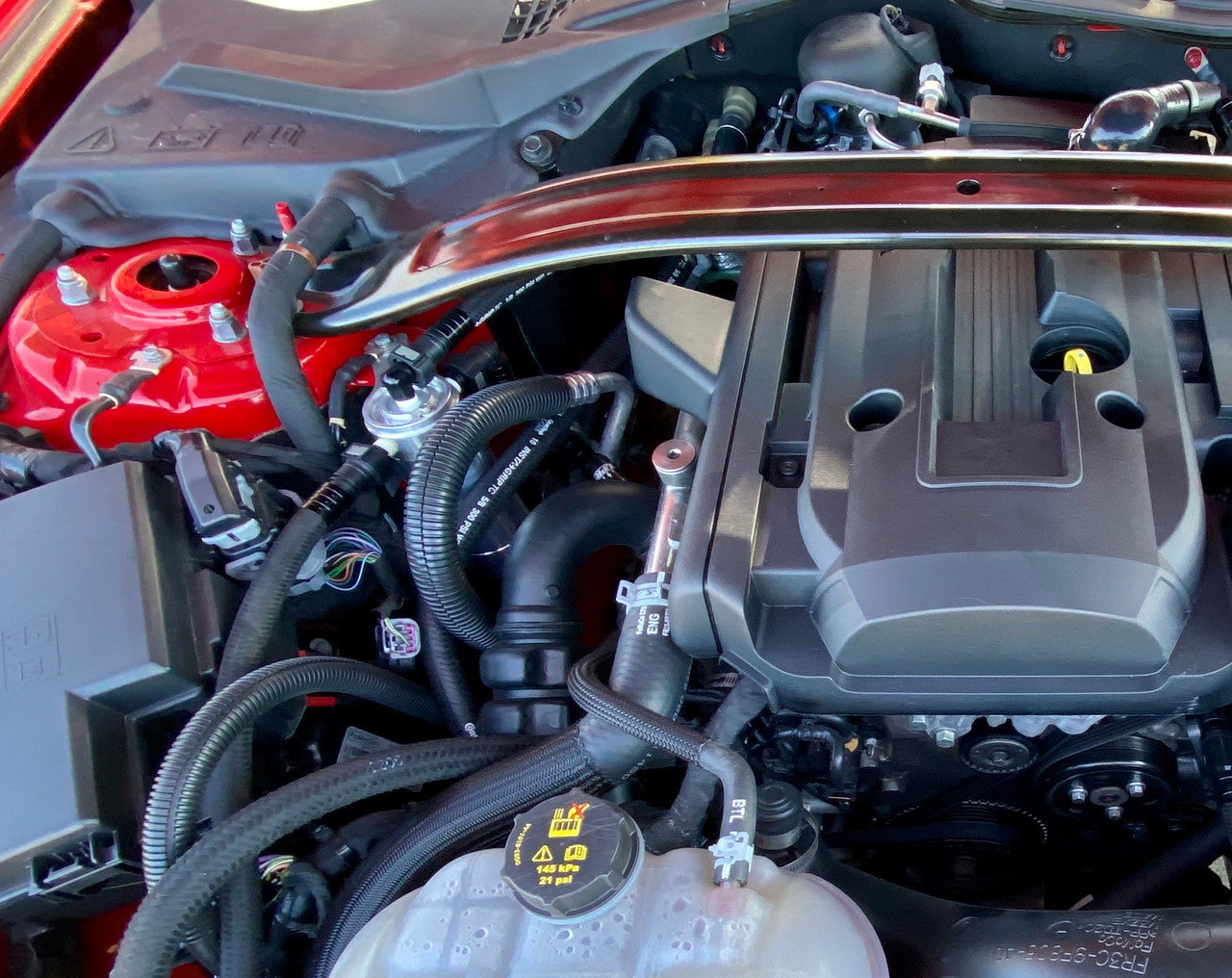 Fits with or without shock tower brace.