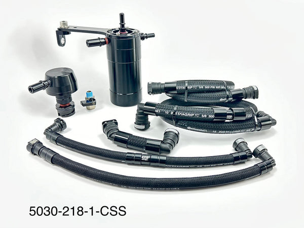 UPR - Plug N Play™ Pro Series Dual Valve Oil Catch Can CSS (fits 14-18 GM Chevrolet GMC Trucks 6.2L) UPR - 5030-218-1-CSS by 