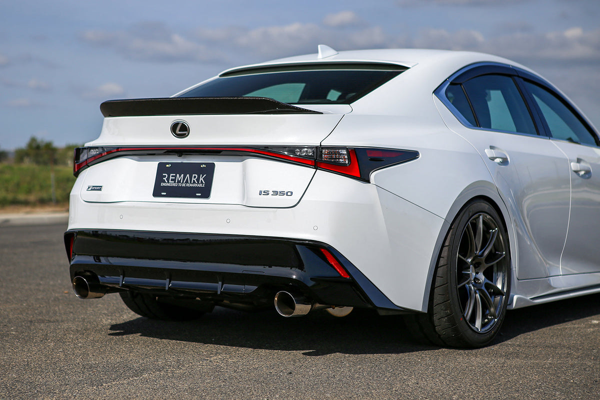 REMARK 2021+ Lexus IS300/ IS350 Axleback Exhaust - Burnt Stainless Double Wall Tip (Muffler Version) - RO-TTE4-DM