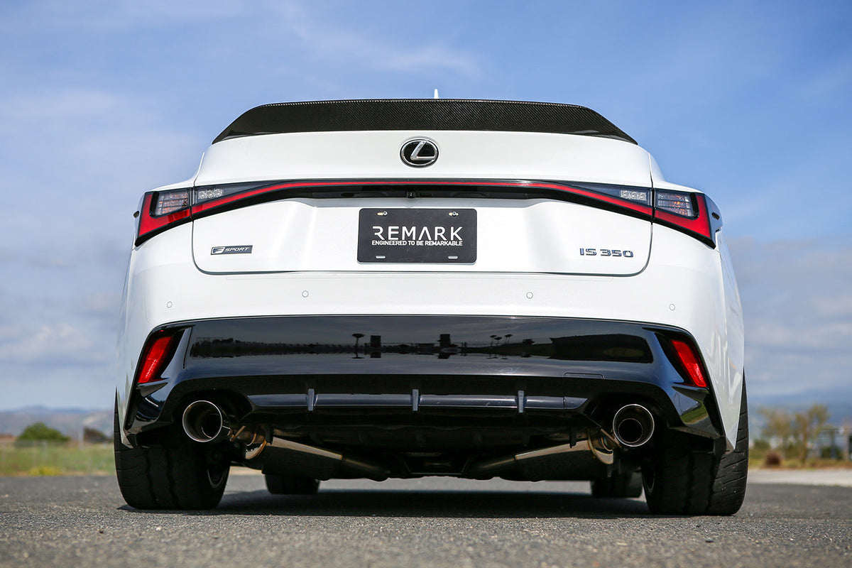 REMARK 2021+ Lexus IS300/ IS350 Axleback Exhaust - Stainless Double Wall Tip (Muffler Version) - RO-TSE4-DM