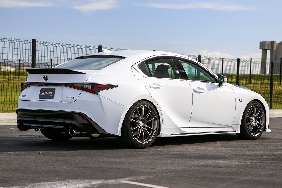 REMARK 2021+ Lexus IS300/ IS350 Axleback Exhaust - Burnt Stainless Double Wall Tip (Muffler Version) - RO-TTE4-DM