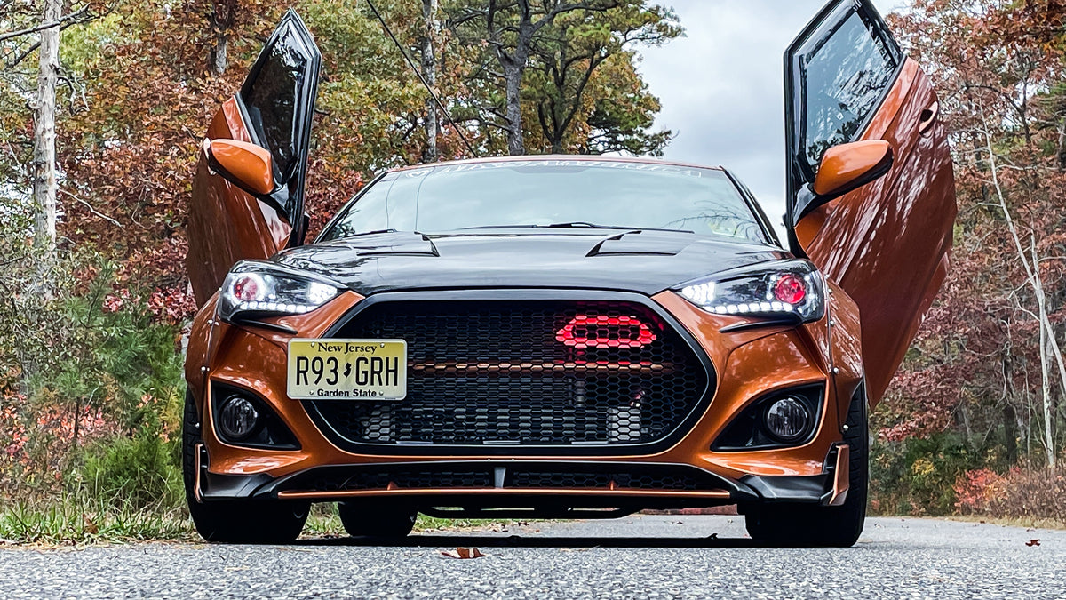Velossa Tech - 2013-2017 Hyundai Veloster Turbo BIG MOUTH &quot;LIT KIT&quot; Ram Air Intake Snorkel