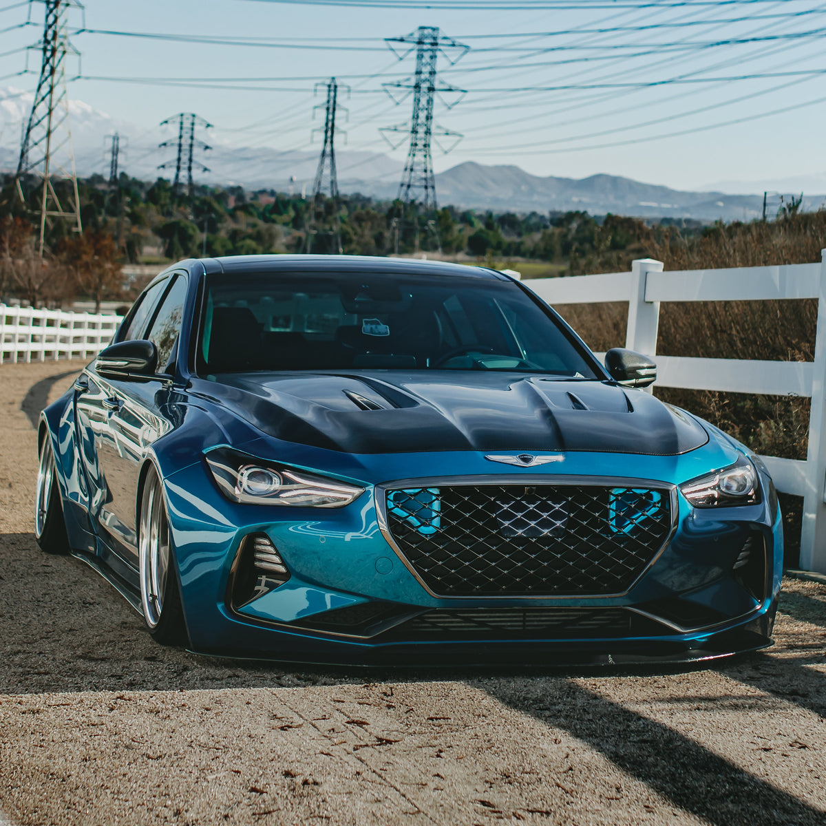 2017-2021 Genesis G70 3.3T Dual BIG MOUTH LIT KIT Ram Air Intake Snorkels