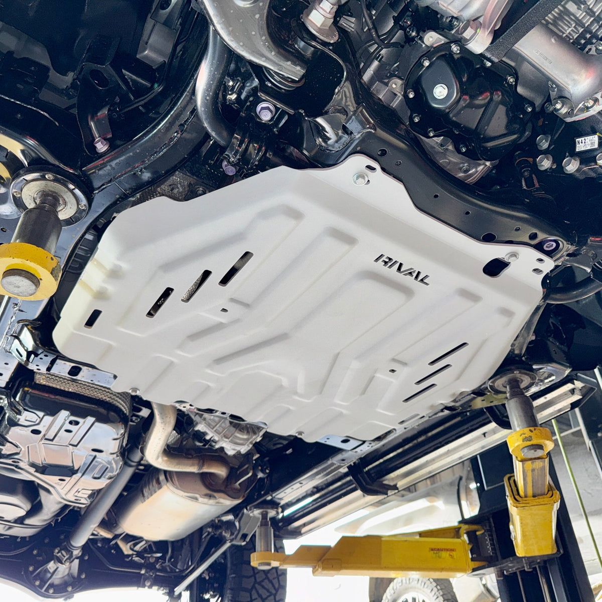 Rival 24-26 Toyota Tacoma i-Force Max Hybrid Aluminum Transmission Catalytic Converter Skid Plate - 2333.9569.3.6