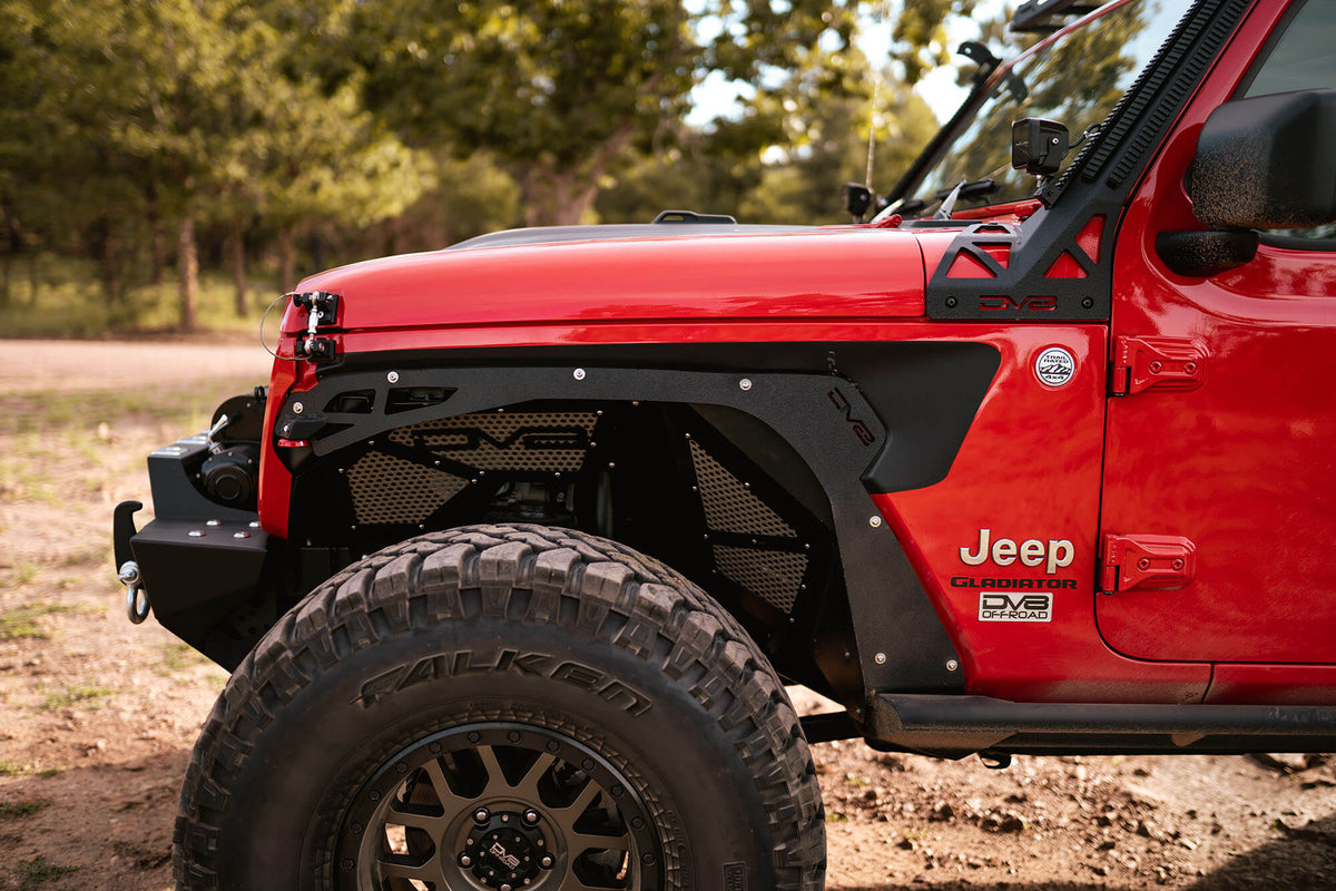DV8 Offroad - Inner Fender; Black; Front - INFEND-03FB