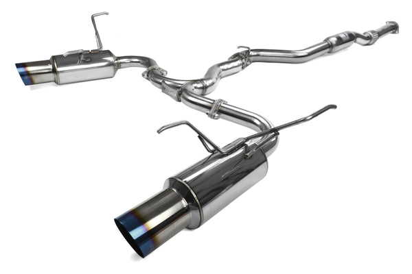 Invidia 15+ Subaru WRX/STI 4dr N1 Twin Outlet Single Layer Tip Titanium Cat-Back Exhaust - HS15STIGTT for 2015-2021 Subaru WR