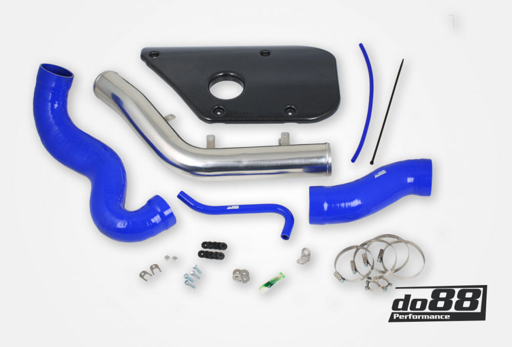do88 - Volvo S60 V60 V70 T6 Inlet pipe, Black hoses, Carbon fiber cover - IR-120-MK-S