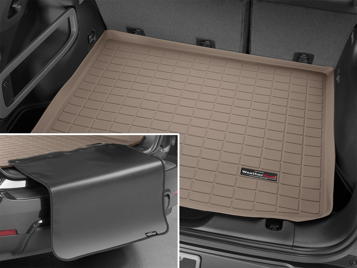 Weathertech - Cargo Liner w/Bumper Protector - Tan Behind 2nd Row Seating 14-18 Cherokee - 41656SK
