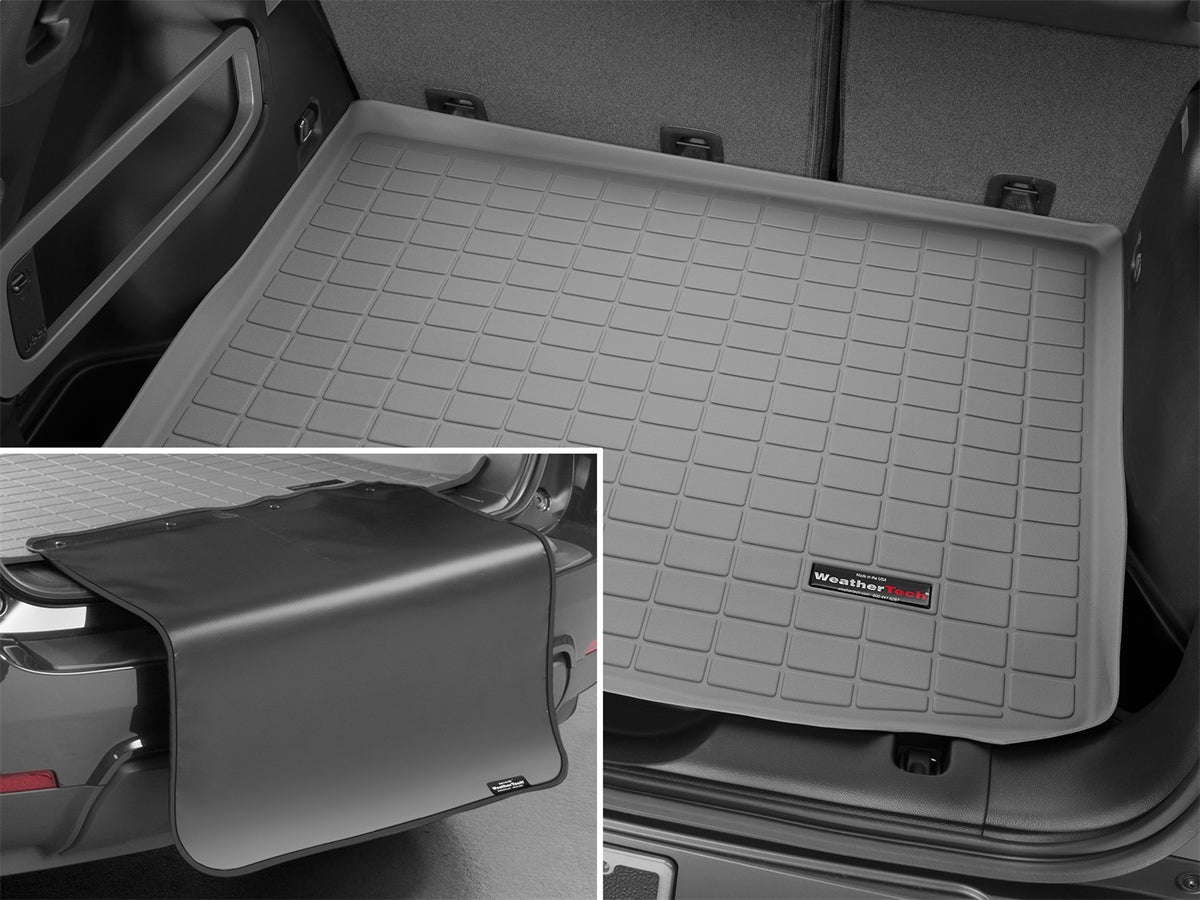 Weathertech - Cargo Liner w/Bumper Protector - Gray Behind 2nd Row Seating 14-18 Jeep Cherokee - 42656SK