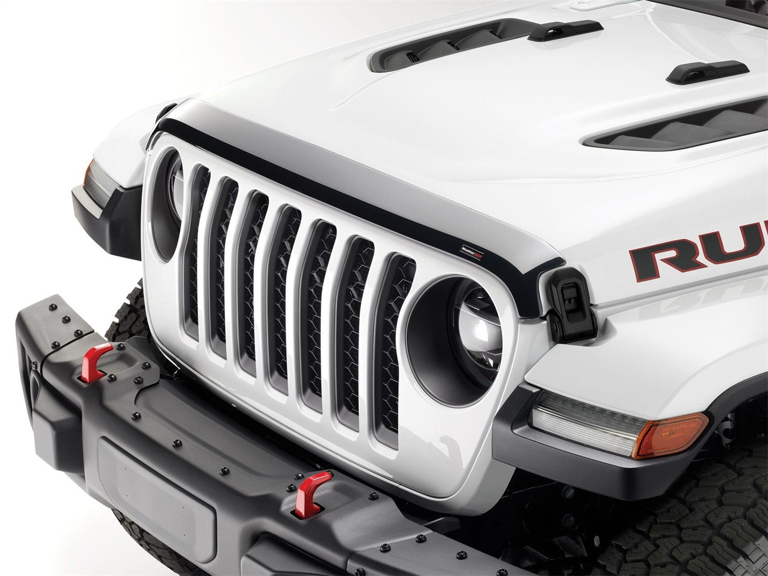 Weathertech - Low Profile Aerodynamic Hood Protector - Dark Smoke 20-25 Jeep Gladiator / 18-26 Jeep Wrangler - 55177