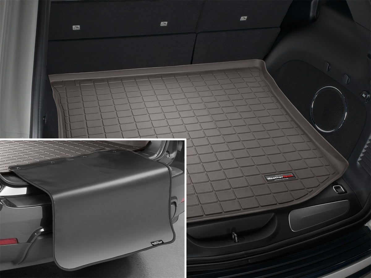 Weathertech - Cargo Liner w/Bumper Protector - Cocoa Behind 2nd Row Seating 11-21 Jeep Grand-Cherokee / 22 Jeep Grand-Ch