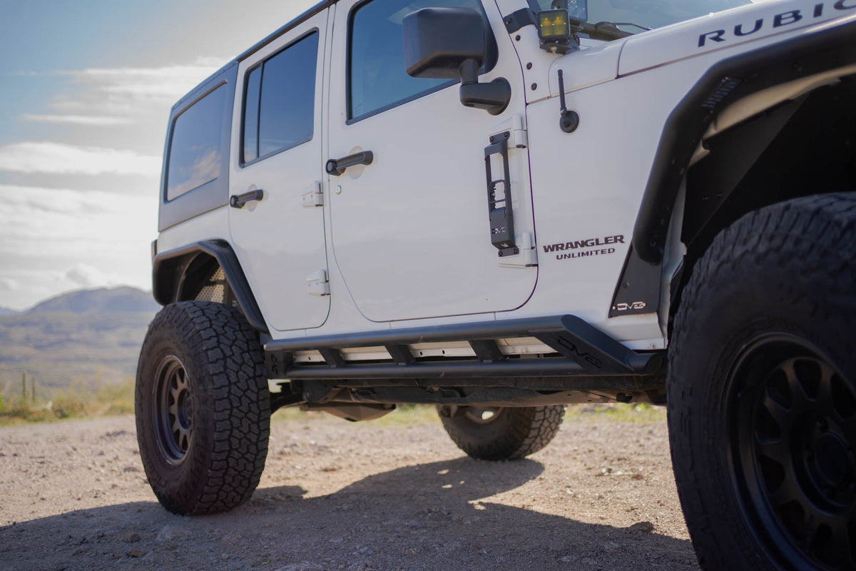 DV8 Offroad - 2007-2018 Jeep Wrangler JK 4-Door Rock Sliders - SRJK-07