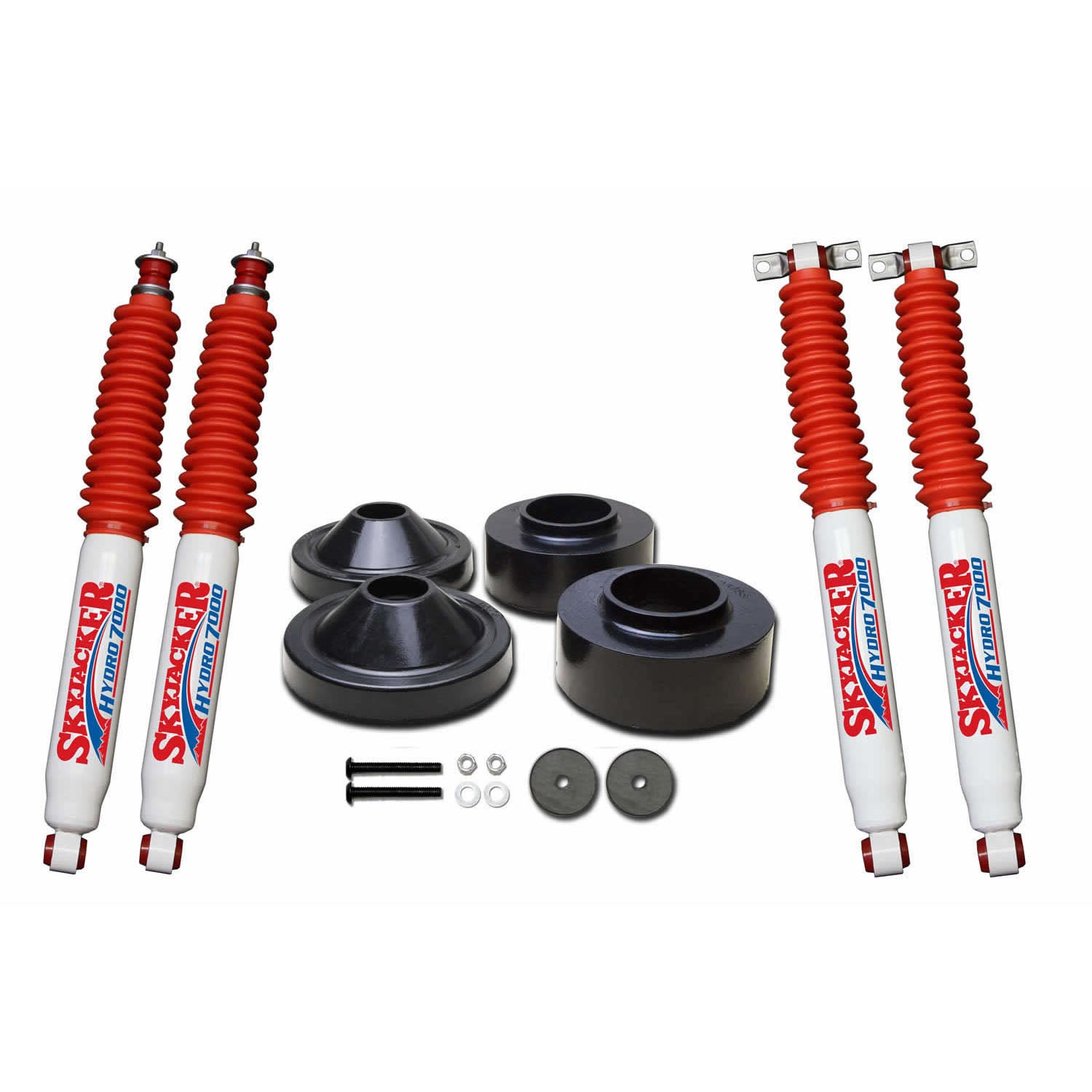 Skyjacker Wrangler JK 2in Front 3/4in Rear Polyurethane Spacer Leveling Kit w/ Hydro 7000 Shocks - JK23-H