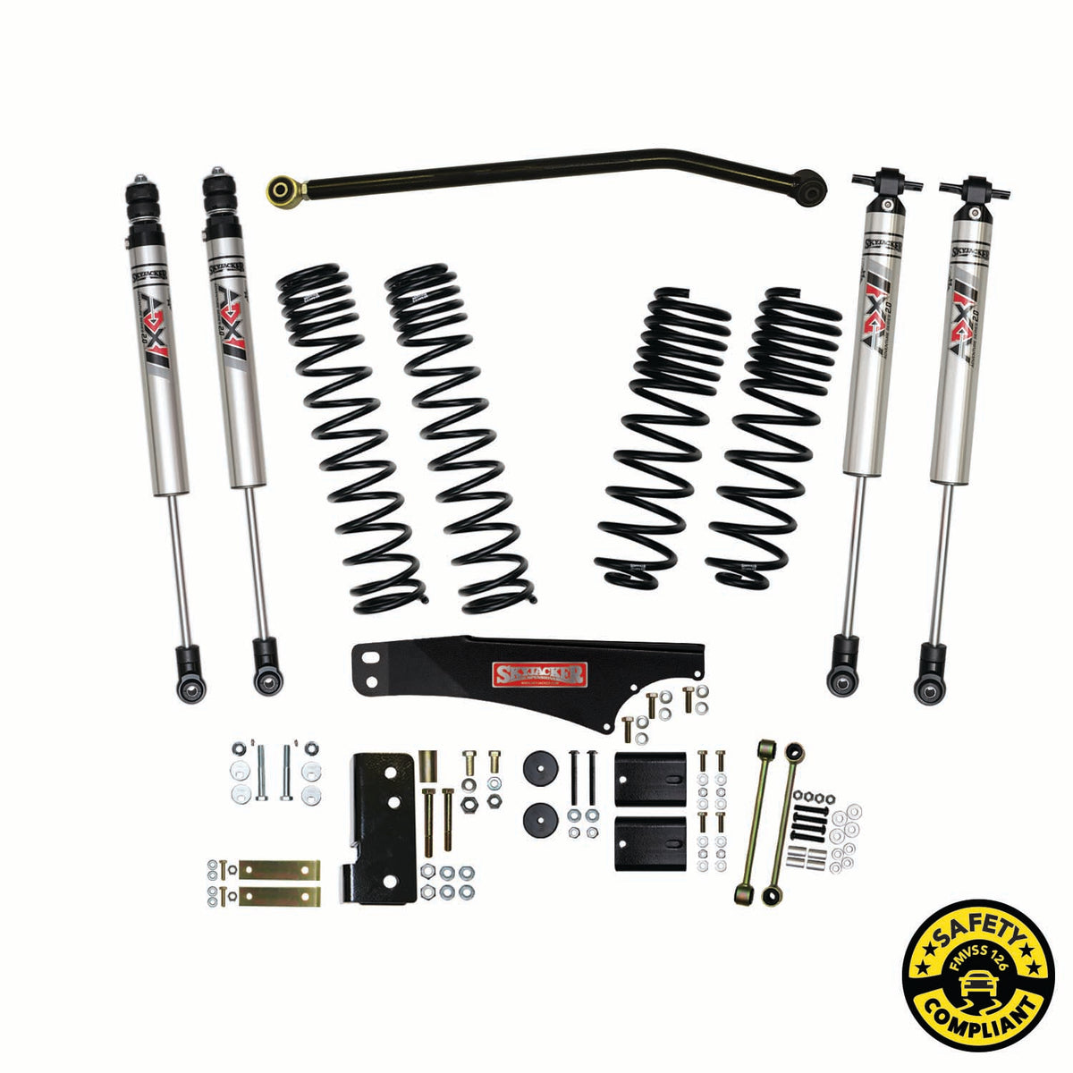 Skyjacker 07-18 Jeep Wrangler Jk Unlimited 4 In. Susp. Lift Kit With ADX M2.0 Aluminum Monotube - JK40BKXMLT