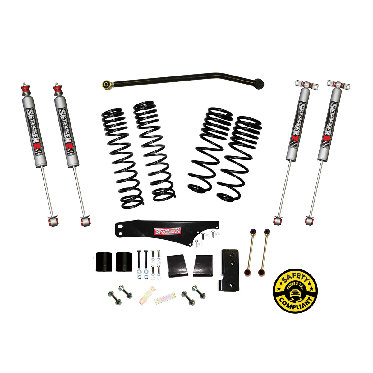 Skyjacker 2007-2018 Jeep Wrangler JK 4 Door 4WD Long Travel 3.5in-4in Lift Kit w/M95 Monotube Shocks - JK40BPMLT