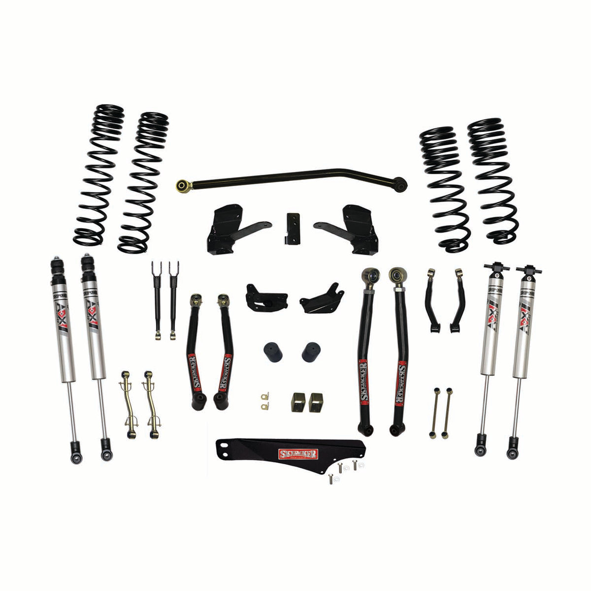 Skyjacker 07-18 Jeep Wrangler Jk Unlimited 4 In. Long Arm Susp. Lift Kit With ADX M2.0 Aluminum - JK40LKLTSX-XM