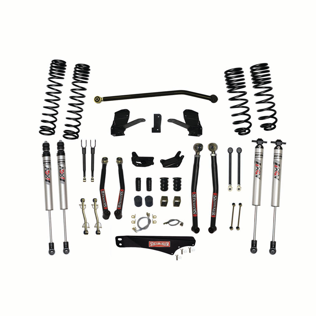 Skyjacker 07-18 Jeep Wrangler Jk Unlmtd 6 In. Long Arm Susp. Lift Kit With ADX M2.0 Aluminum Shocks - JK60LKLTSX-XM