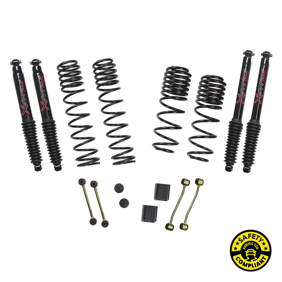 Skyjacker 2018 Jeep Wrangler Rubicon (JL) 2DR 2in-2.5in Suspension Lift Kit w/Black Max Shocks - JL20RBPBLT