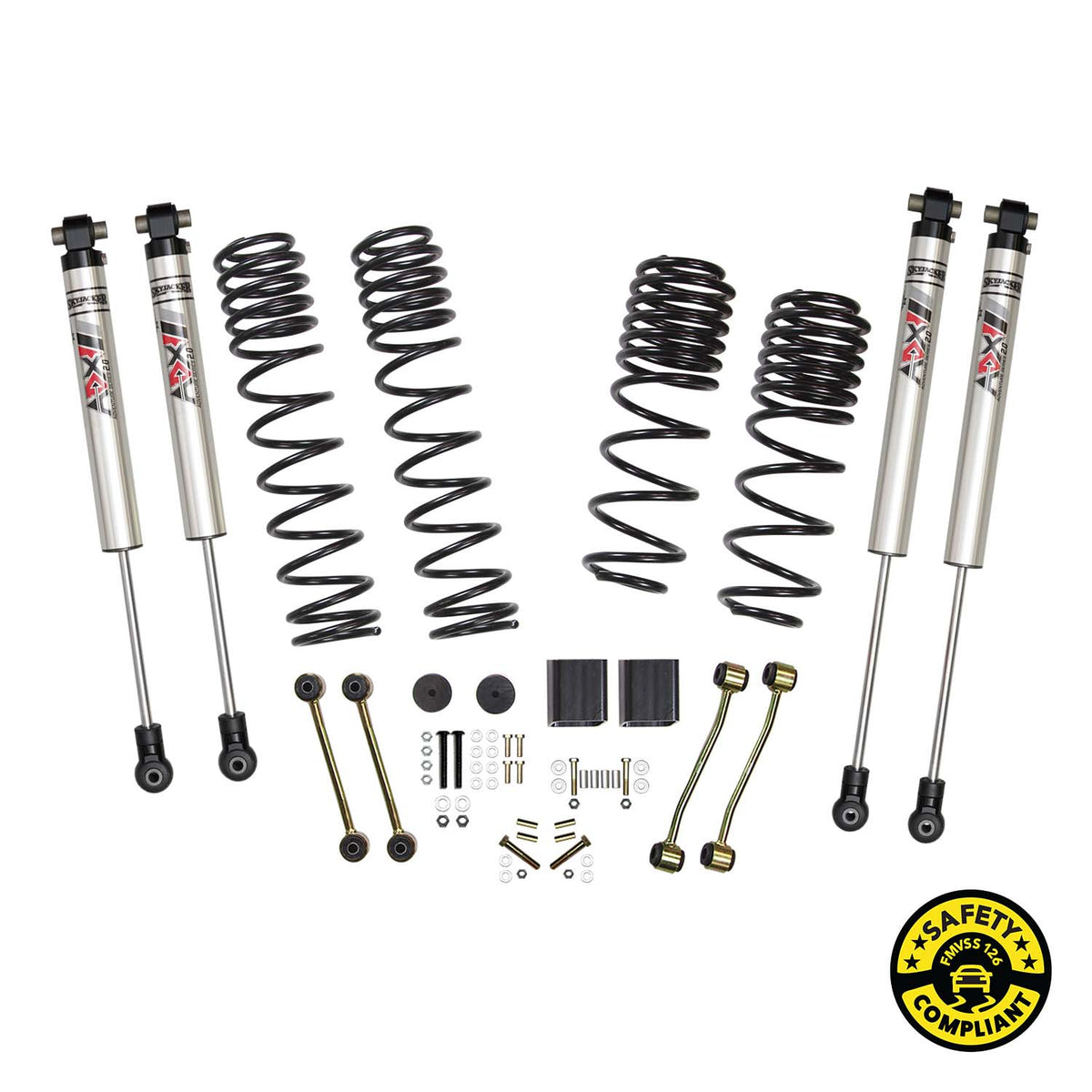 Skyjacker 18-25 Jeep Wrangler Jl Unlimited 2.5 In Susp. Lift Kit W ADX M2.0 Aluminum Monotube Shocks - JL25RBKXMLT