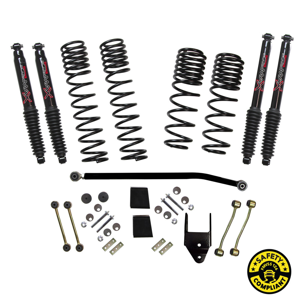 Skyjacker 2018 Jeep Wrangler (JL) 2DR 3.5in Suspension Lift Kit w/Black Max Shocks - JL35BPBLT