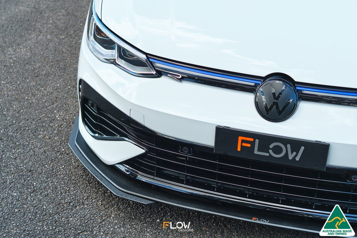 Flow Designs - MK8 Golf R Front Lip Splitter Extensions (Pair)