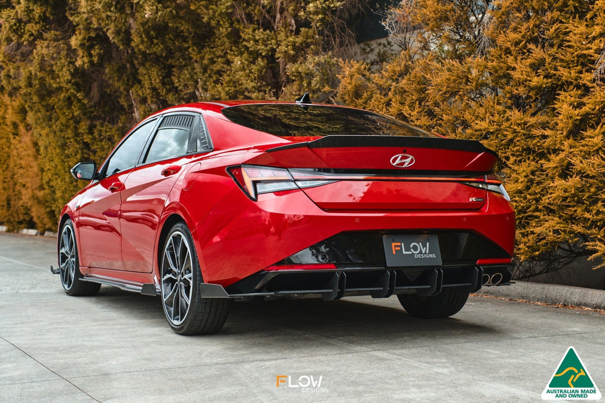 Flow Designs - CN7 Elantra N Line Sedan 2020 Flow-Lock Rear Diffuser