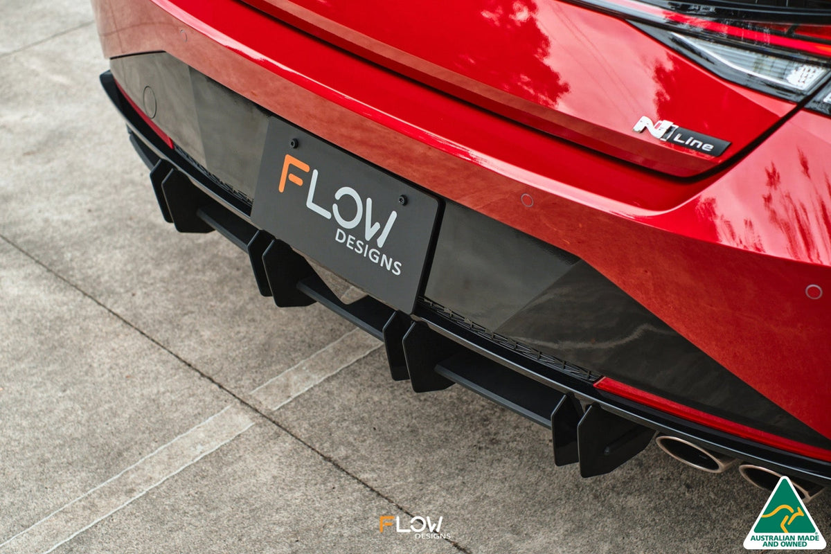 Flow Designs - CN7 Elantra N Line Sedan 2020 Flow-Lock Rear Diffuser