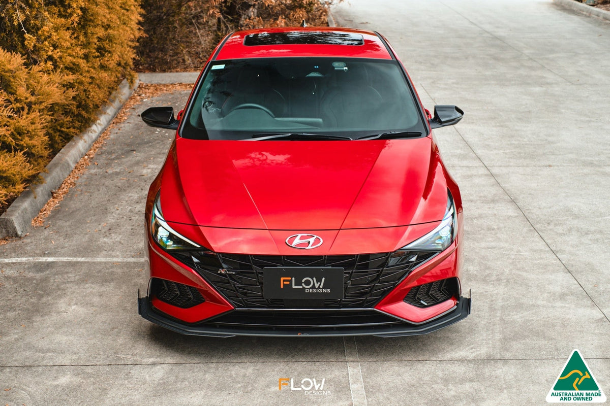 Flow Designs - CN7 Elantra N Line Sedan 2020 Front Lip Splitter Extensions (Pair)