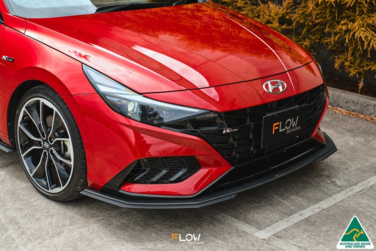 Flow Designs - CN7 Elantra N Line Sedan 2020 Front Lip Splitter Extensions (Pair)
