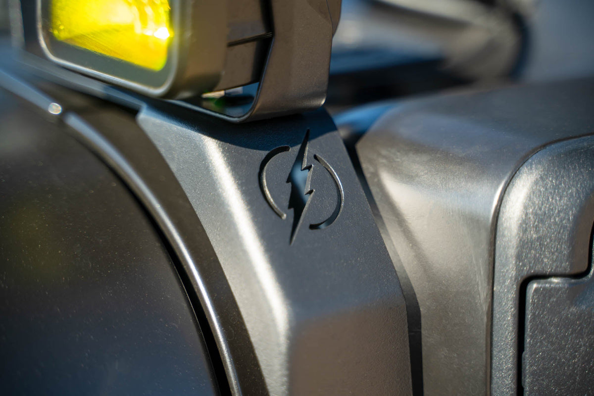 DV8 Offroad - 2021-2026 Jeep Wrangler JL 4xe | Dual Light Pod Mounts - LBJL-12