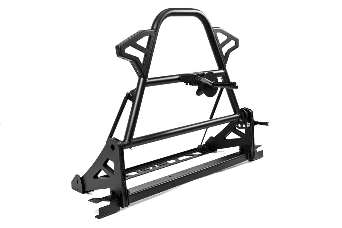 DV8 Offroad - 2020-2025 Jeep Gladiator JT Adjustable In-Bed Spare Tire Carrier - TCGL-03