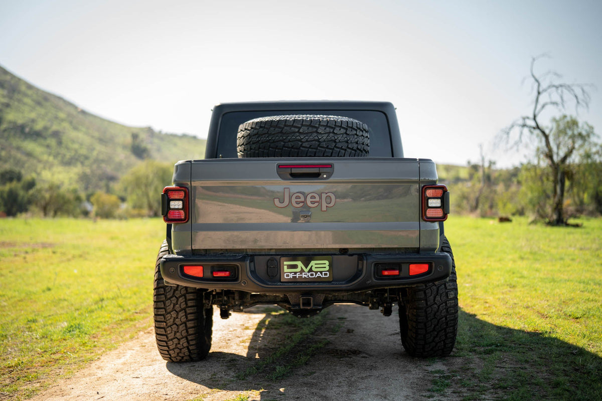 DV8 Offroad - 2020-2025 Jeep Gladiator JT Adjustable In-Bed Spare Tire Carrier - TCGL-03