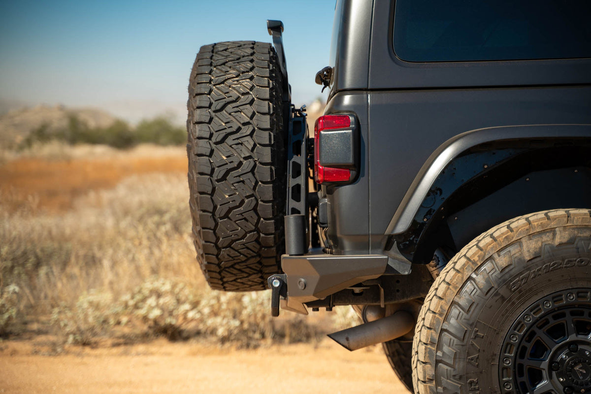 DV8 Offroad - 2018-2026 Jeep Wrangler JL | MTO Series Bumper Spare Tire Swing Gate - TCJL-13
