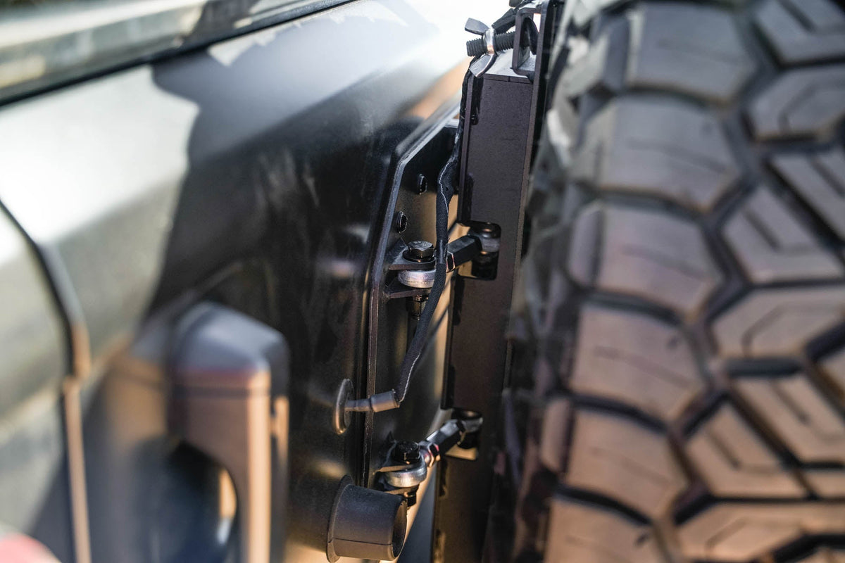 DV8 Offroad - 2018-2026 Jeep Wrangler JL | MTO Series Bumper Spare Tire Swing Gate - TCJL-13