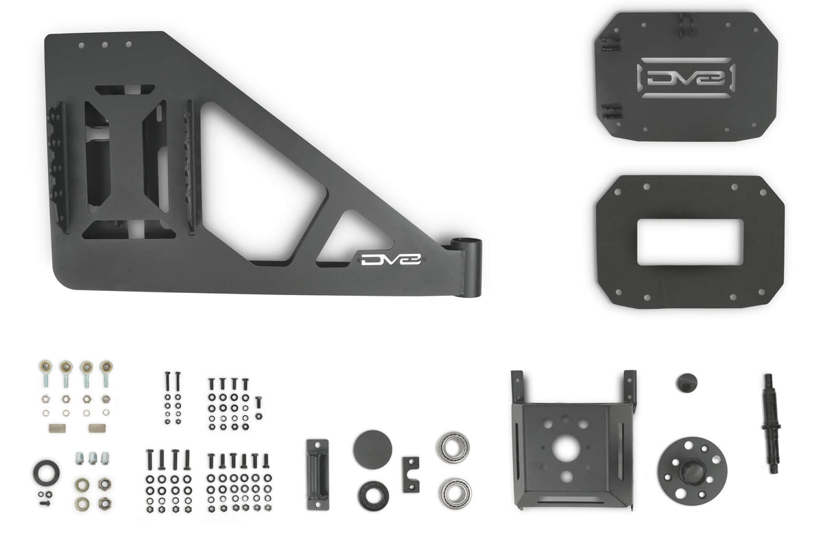 DV8 Offroad - 2018-2026 Jeep Wrangler JL | MTO Series Bumper Spare Tire Swing Gate - TCJL-13