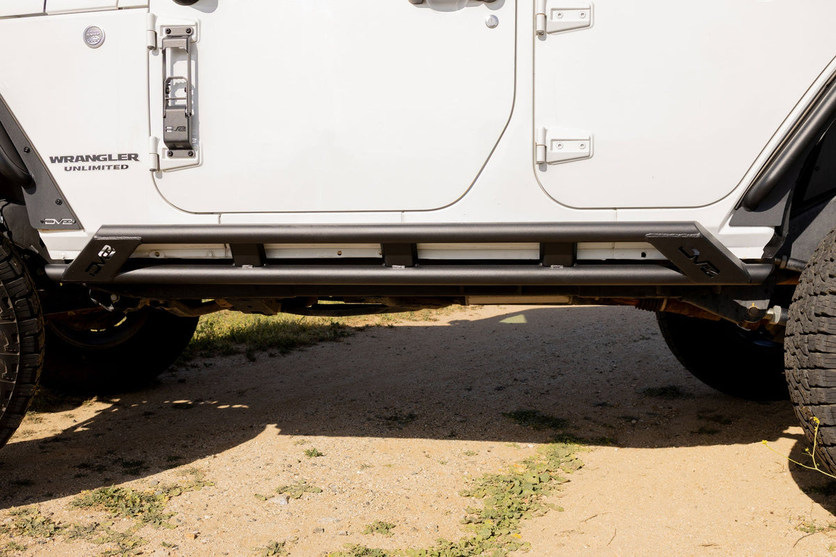 DV8 Offroad - 2007-2018 Jeep Wrangler JK 4-Door Rock Sliders - SRJK-07