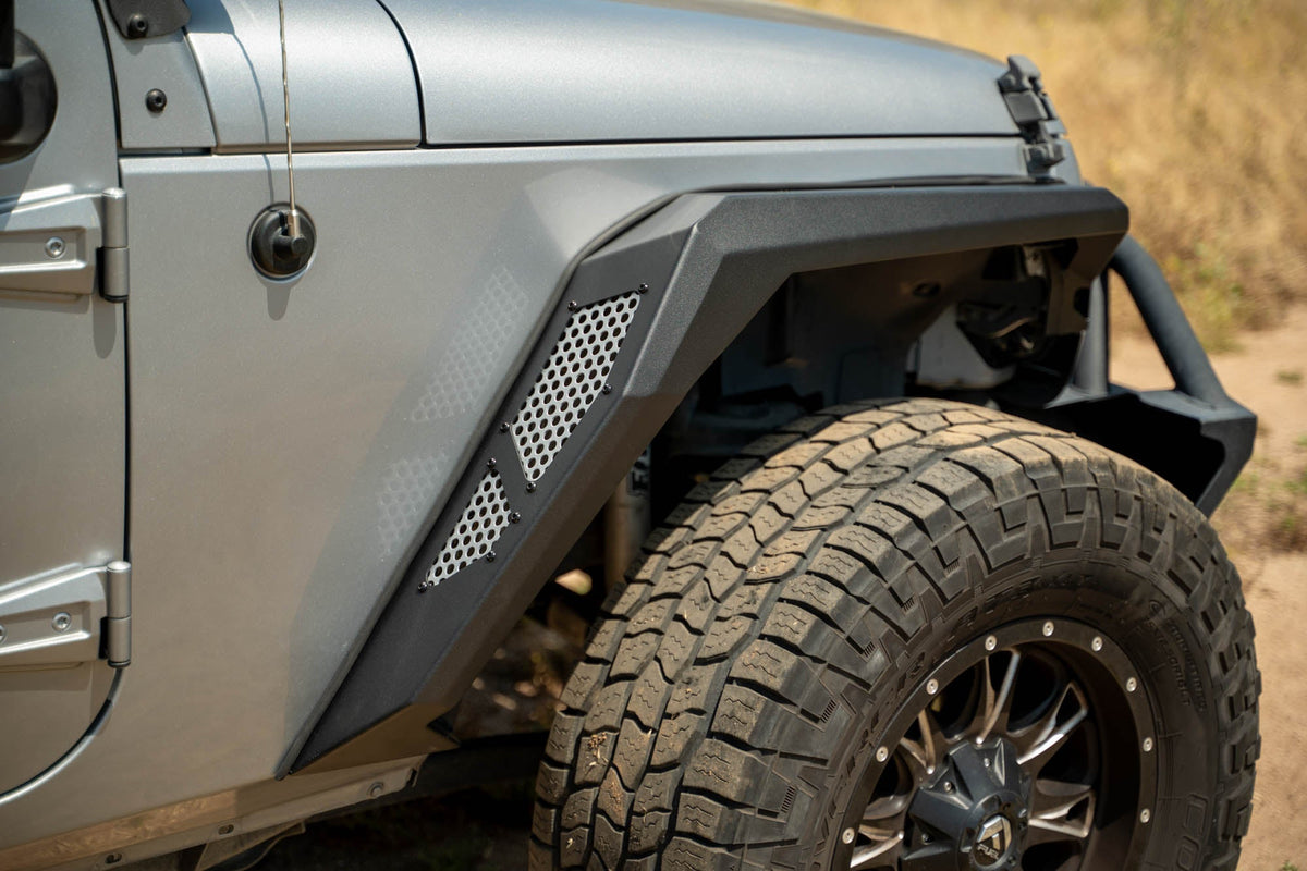 DV8 Offroad - 2007-2018 Jeep Wrangler JK Armor Fender Flares | Front & Rear - FDJK-09