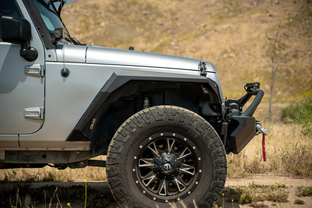 DV8 Offroad - 2007-2018 Jeep Wrangler JK Armor Fender Flares | Front & Rear - FDJK-09