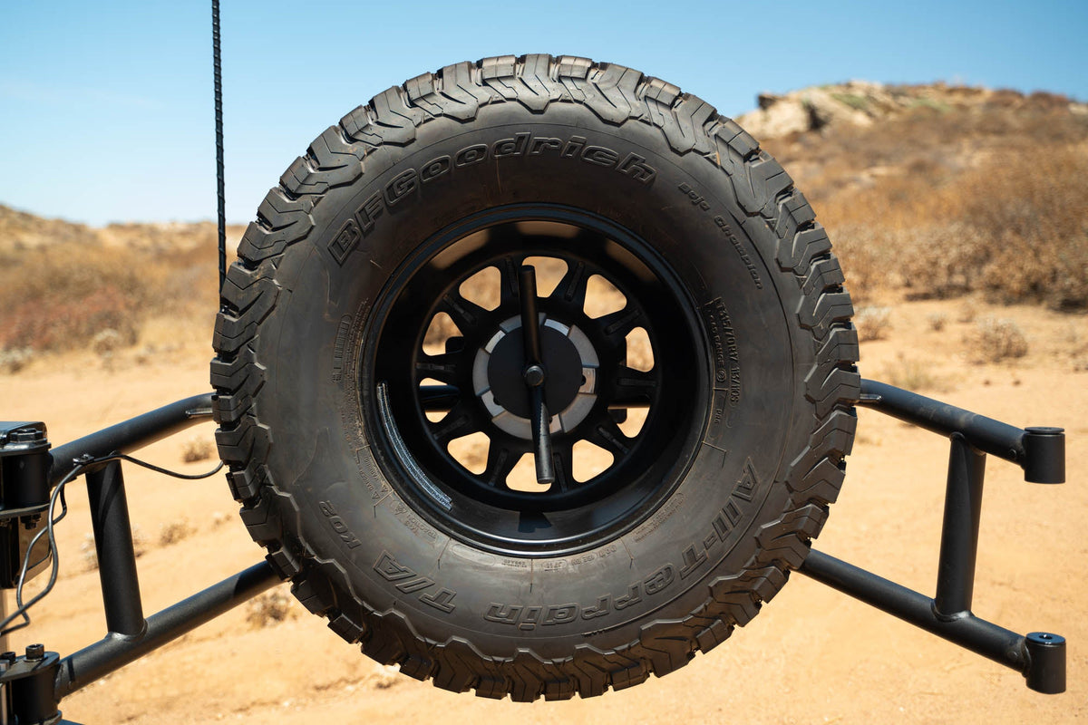 DV8 Offroad - 2007-2018 Jeep Wrangler JK | Body Mounted Tire Carrier - TCJK-14