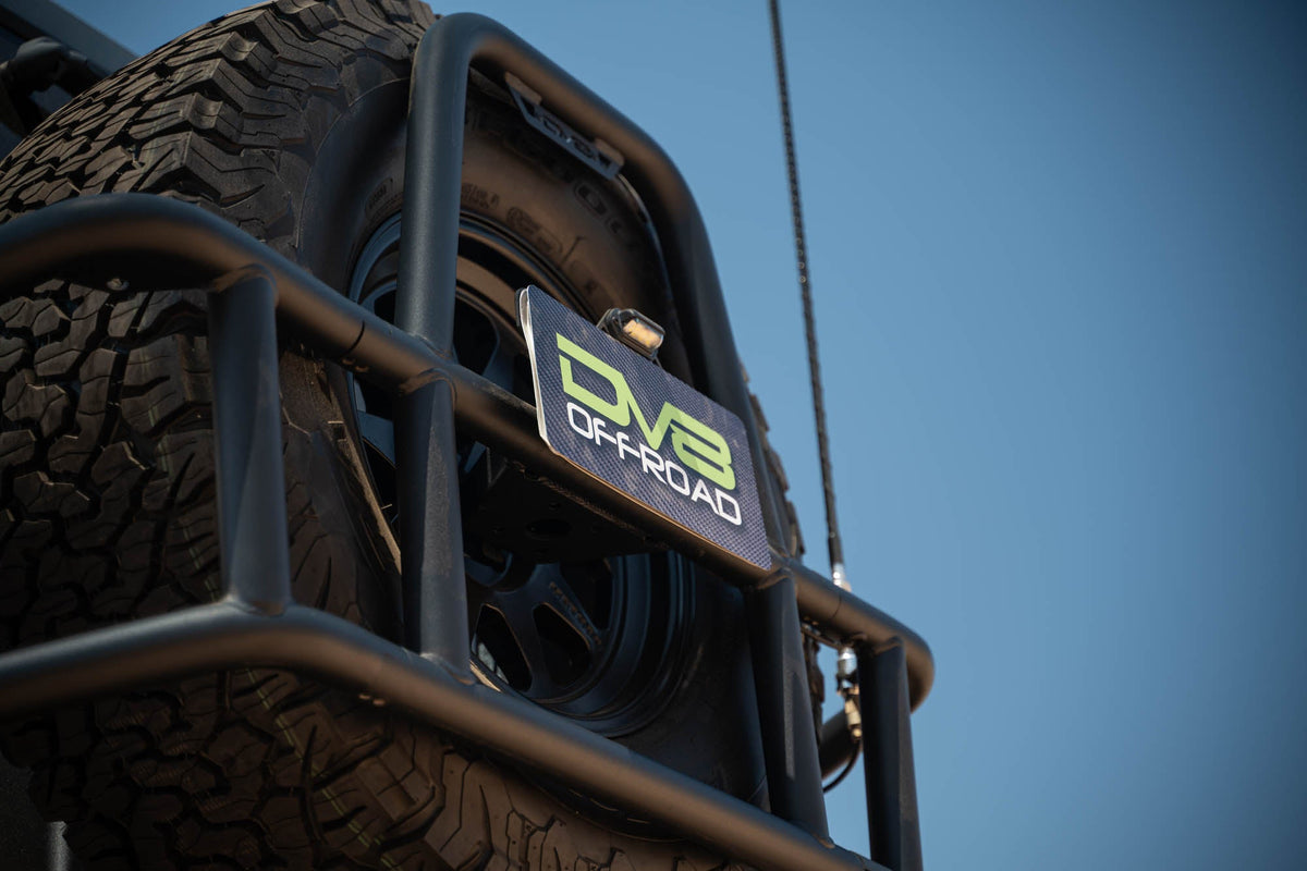 DV8 Offroad - 2007-2018 Jeep Wrangler JK | Body Mounted Tire Carrier - TCJK-14