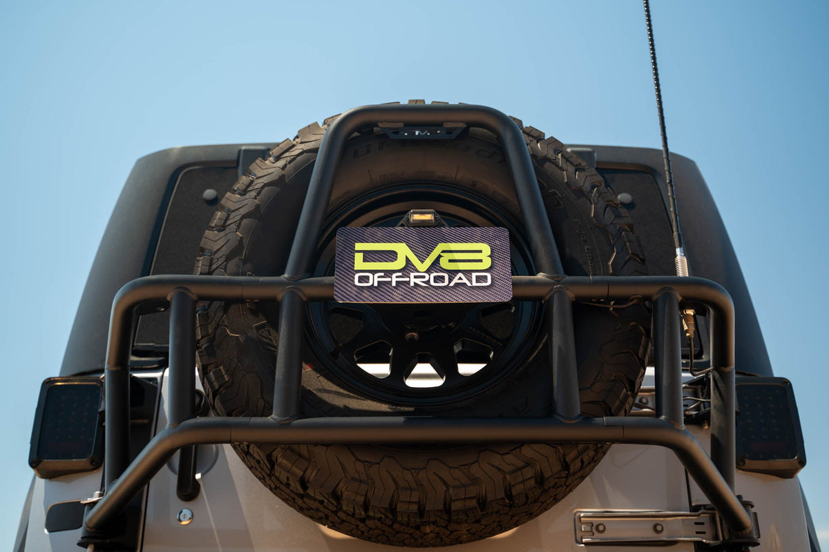 DV8 Offroad - 2007-2018 Jeep Wrangler JK | Body Mounted Tire Carrier - TCJK-14