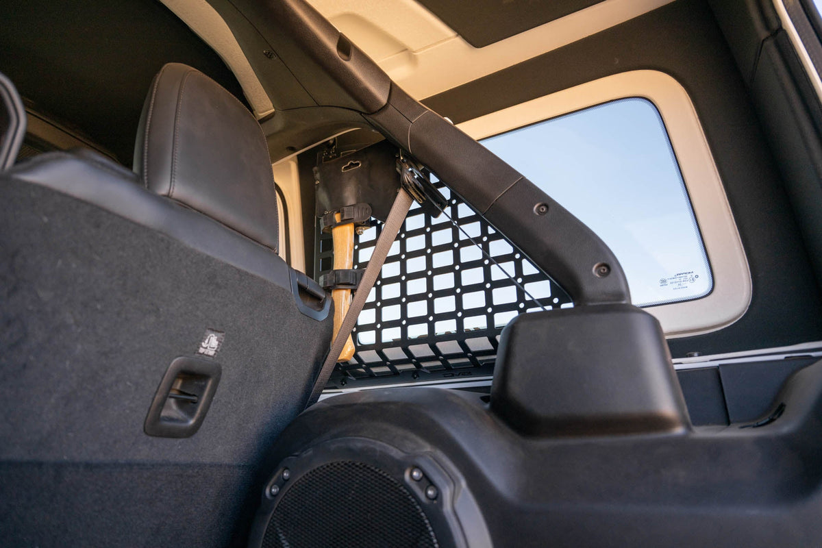 DV8 Offroad - 2018-2026 Jeep Wrangler JL 4-Door Rear Window Pocketed Molle Panels - MPJL-02
