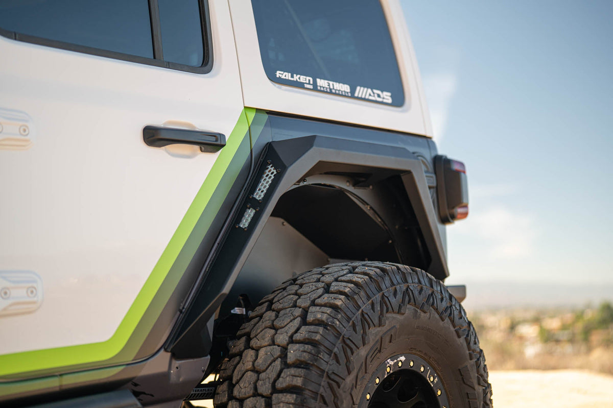 DV8 Offroad - 2018-2026 Jeep Wrangler JL Armor Fender Flares - FDJL-09