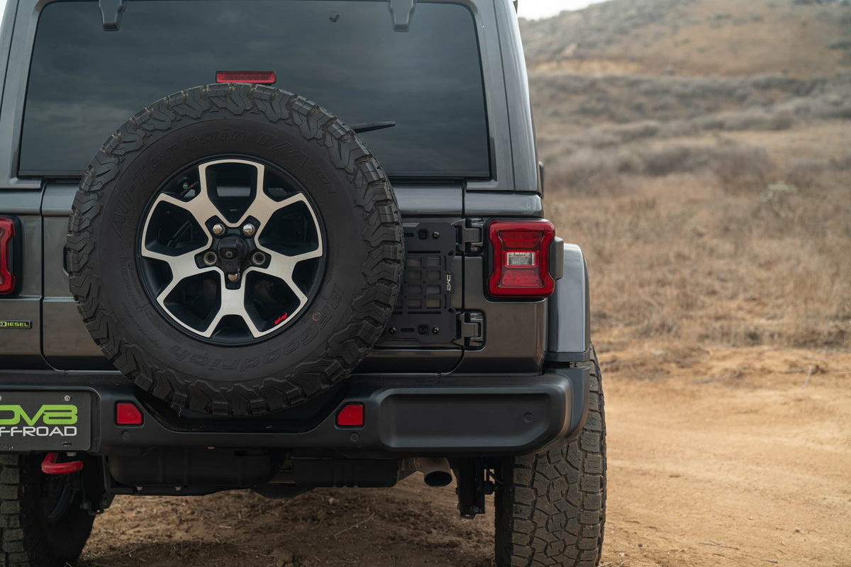DV8 Offroad - 2018-2026 Jeep Wrangler JL Tailgate Reinforcement Molle Panel - TCJL-04