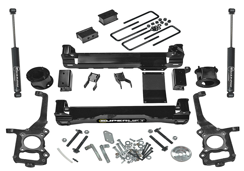 Superlift 04-08 Ford F-150 4.5in Lift Kit w/ Rear SLF Shocks - K173 - front view