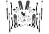 Superlift 18-20 Jeep Wrangler JL 2 Door 4in Dual Rate Coil Lift Kit w/ Superlift Shadow Shocks - K193 - front view