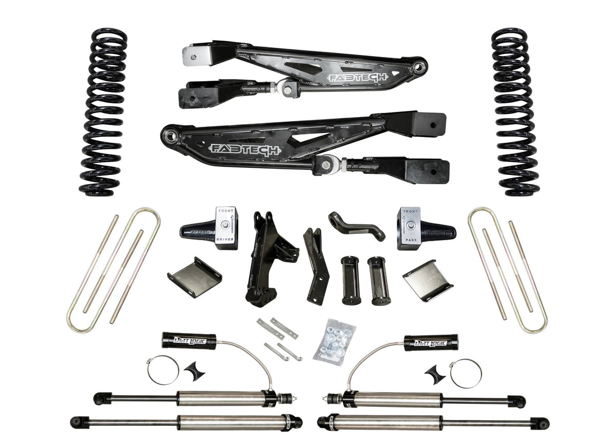 6″ FTS-X Radius Arm System w/ Front Dirt Logic 2.25 Resi Shocks & Rear Dirt Logic Shocks – K2434DL