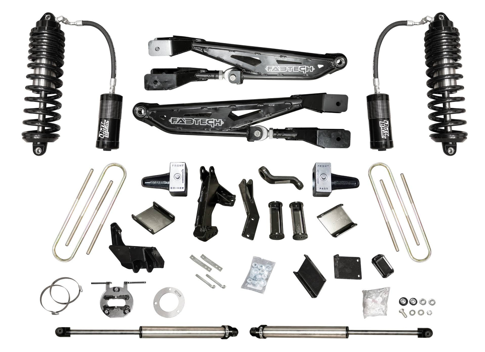 6″ FTS-X Radius Arm System w/ Front Dirt Logic 4.0 Resi Coilovers & Rear DIrt Logic 2.25 Shocks – K2436DL
